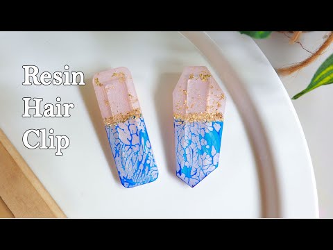 2 Piece Resin Hair Clip Molds With 20 Gold Hair Clips - Star Heart Circle Shapes DIY Kit
