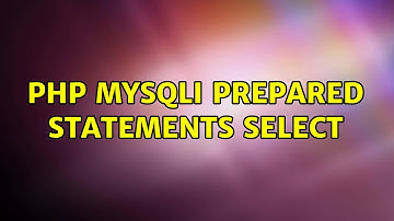 php mysqli prepared statements select