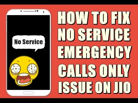How to Fix No Service/Emergency Calls Only issue in JIO 4G - YouTube