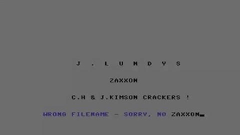 C64 PROBLEM Zaxxon II WINVICE & CCS & HOXS64 19xxPeter Adamscr J  Lundys zip COMMODORE 64