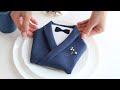 How to fold a napkin dinner jacket | Idea for wedding and other party