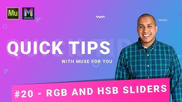 Quick Tip #20 - RGB and HSB Sliders | Adobe Muse CC | Muse For You