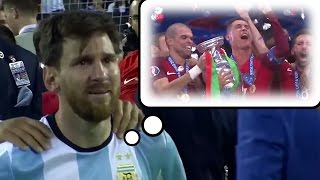 Respect messi ronaldo, reach to ronaldo win the 2016 european cup, vs