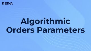 Algorithmic Orders Parameters