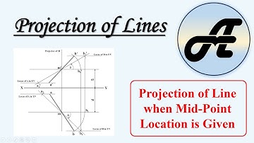 Projection of Lines When the Mid-point is given. #projectionoflines #engineeringgraphics