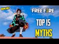 Top 15 Mythbusters in FREEFIRE Battleground | FREEFIRE Myths #255