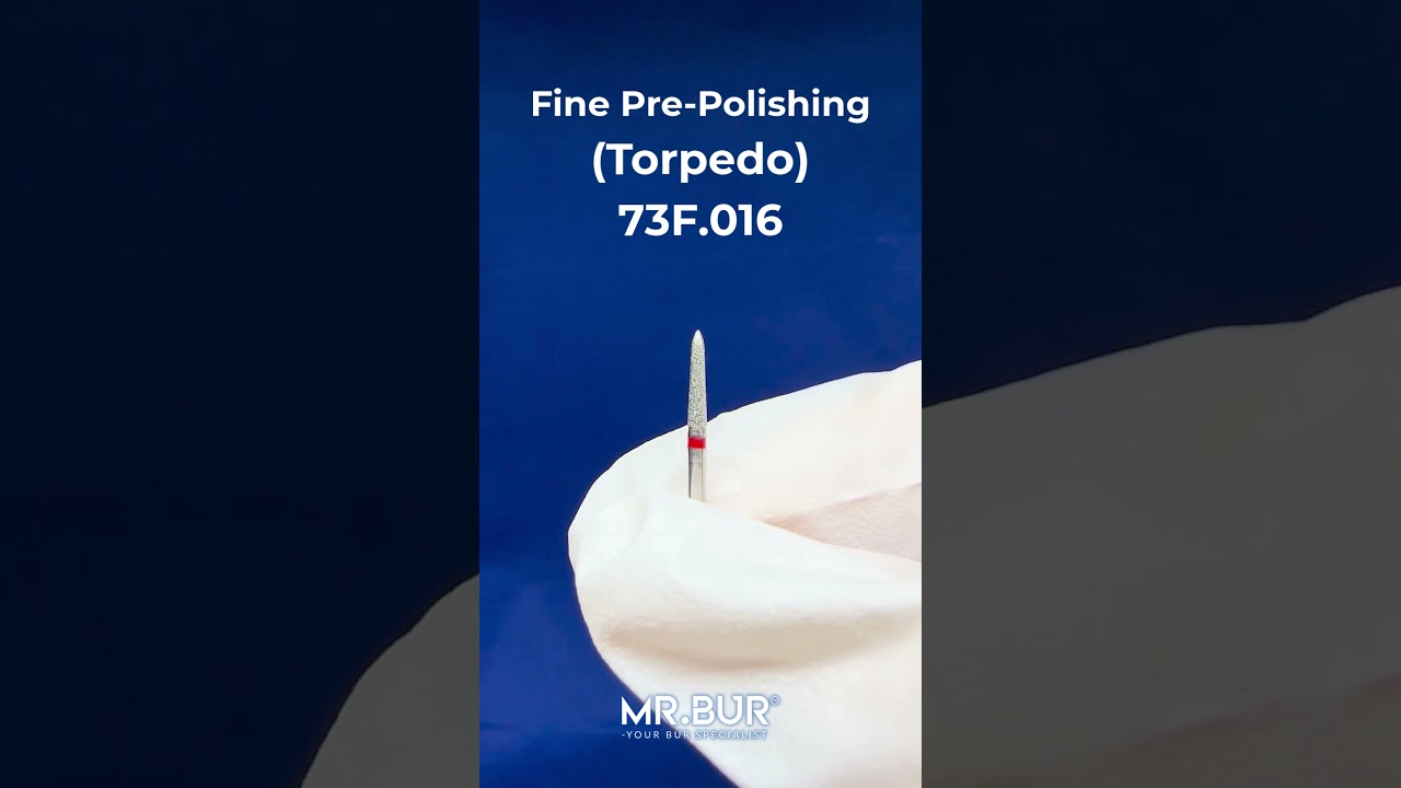 Fine Grit Pre-Polishing Torpedo Bur | Diamond Dental Bur
