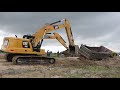 ឡានវេអងក្រឡាប់ Dump Trailer Accident Recovery by CAT & SANY Excavator
