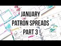Plan With Me | January Patron Spreads Part 3 | Nicole & Cindi -Classic & Big Dashboard Happy Planner