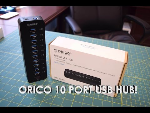 ORICO 10 Port USB 3.0 Hub Unboxing, Overview, Teardown, Test (VL812 Chipset)