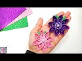 Handmade Flowers With Foam Sheet Easy / Glitter Foam Sheet Flowers Making / Easy Crafts ideas