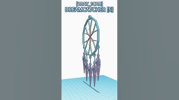 [1DAY_1CAD] DREAMCATCHER [5] #shorts #tinkercad #project