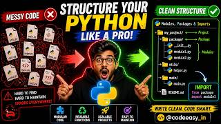 Structure Your Python Like a Pro 🤯 | Modules, Packages & Imports
