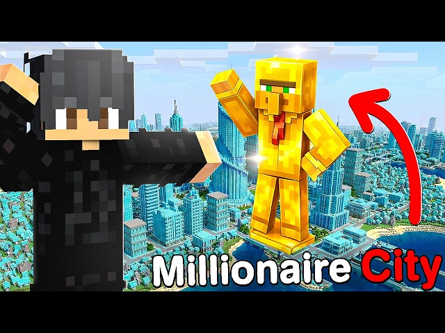 I Found a illegal Billionaire Villager City in Minecraft!