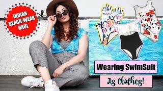 I Wore Swimsuits As Casual Outfits Beach-Wear Try On Haul Stylemeupwithsakshi