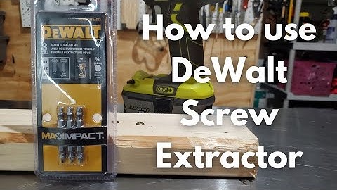 How to Use DeWalt Screw Extractor - Success AND Fail!