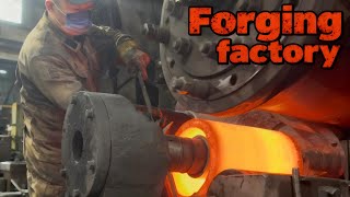 Inside the factory Huge Steel Billet Forged by a Master Team #process #ironsmith #forging #machine