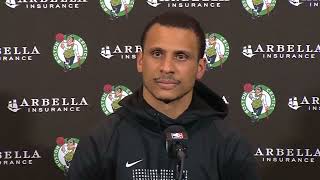 Joe Mazzulla PostGame Interview | Boston Celtics vs Toronto Raptors