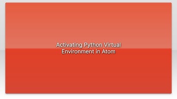 Activating Python Virtual Environment in Atom
