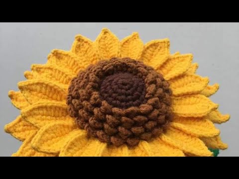 #3 Móc hoa hướng dương size to, size đại phần 1/Crochet bigsize sunflower p1