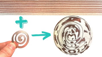 Mokume Gane embossed - easy way - silver & copper 木目金