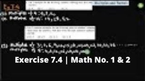 Class Four Math I English Version I Exercise 7.4 I Math No.1 I No.2 I Exam Tutorials