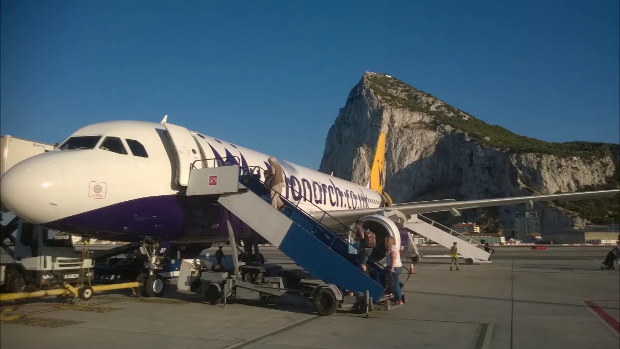 Monarch Airlines Gibraltar Airport Landing Photo Stop Motion Effect