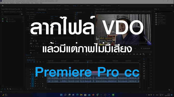 File vdo ไม ม เส ยง premiere pro