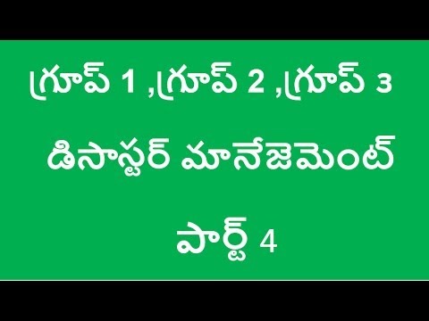 Disaster management bits in telugu part 4 for Appsc/Tspsc exams