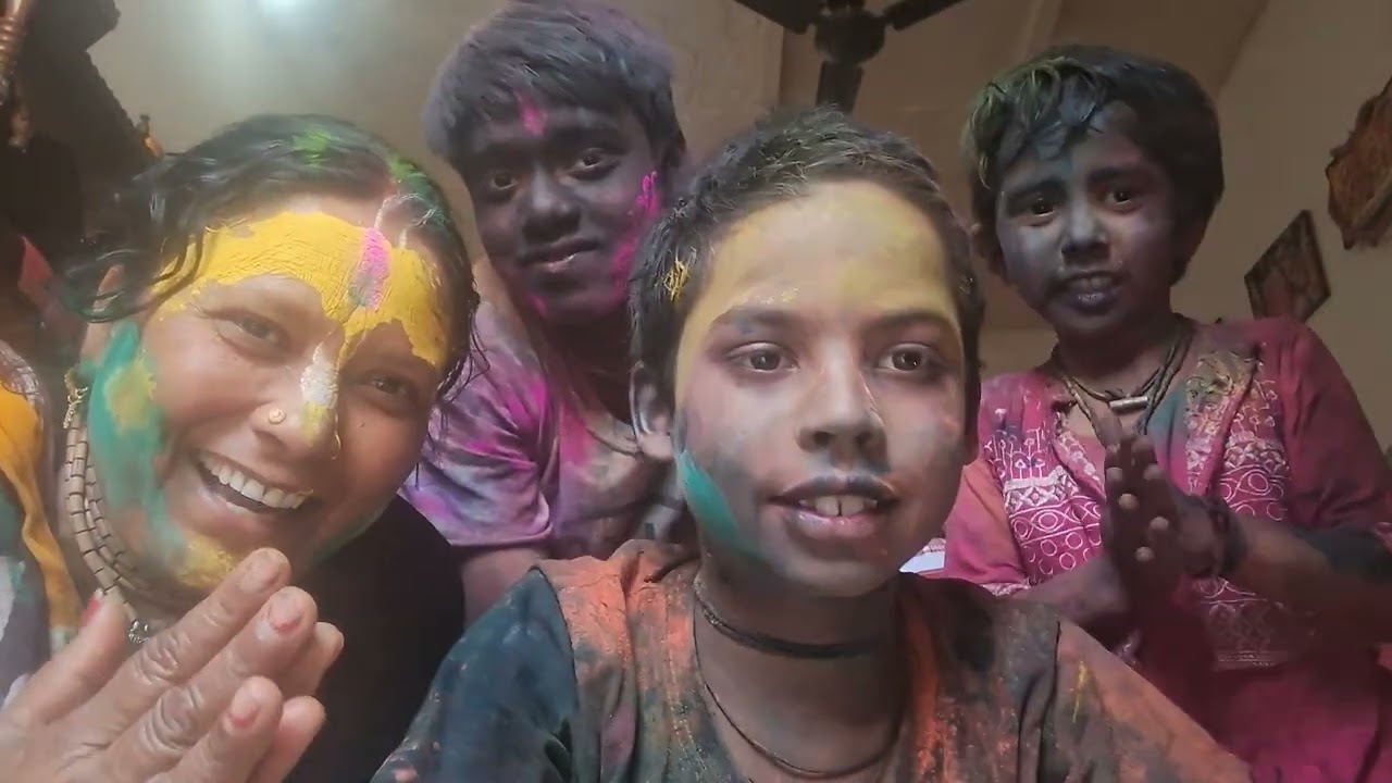 Holi in vrindavan❤️❤️🛕🙏🔫