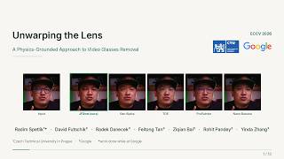 Unwarping the Lens: A Physics-Grounded Approach to Video Glasses Removal