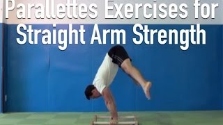 Parallettes Exercises for Straight Arm Strength
