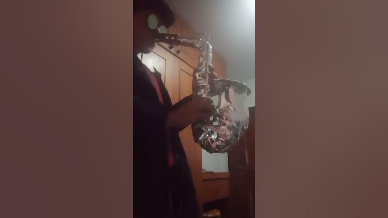 Playing kazoo with my cardboard saxophone YouTube