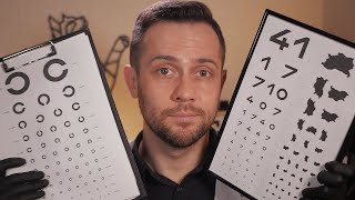 АСМР ОФТАЛЬМОЛОГ: осмотр глаз и проверка зрения по таблицам