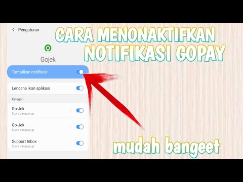 cara menonaktifkan notifikasi dari aplikasi gopay