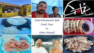 EAST/WINDWARD SIDE FOOD TOUR IN OAHU HAWAI'I | Ono Steaks and Shrimp Shack and Got'z Grindz