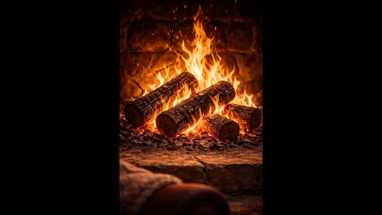 4K Cozy Fireplace Ambience 🔥