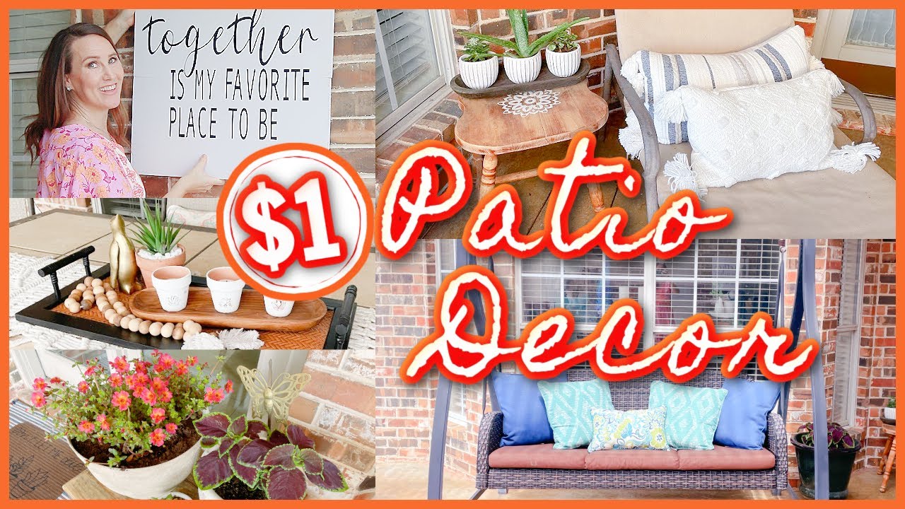 CHEAP DIY OUTDOOR PATIO MAKEOVER! Dollar Tree DIYs YOU REALLY NEED TRY