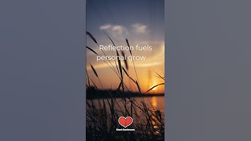 Reflection fuels personal growth.Take time to introspect and learn from past experiences.