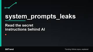 Github 2026: Exposed: AI System Prompts from Claude, ChatGPT & More – system_prompts_leaks (54K Sta…