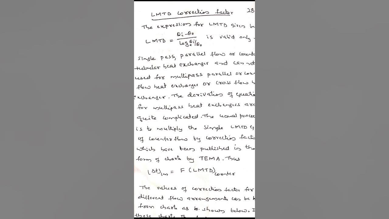 LMTD Correction Factor YouTube