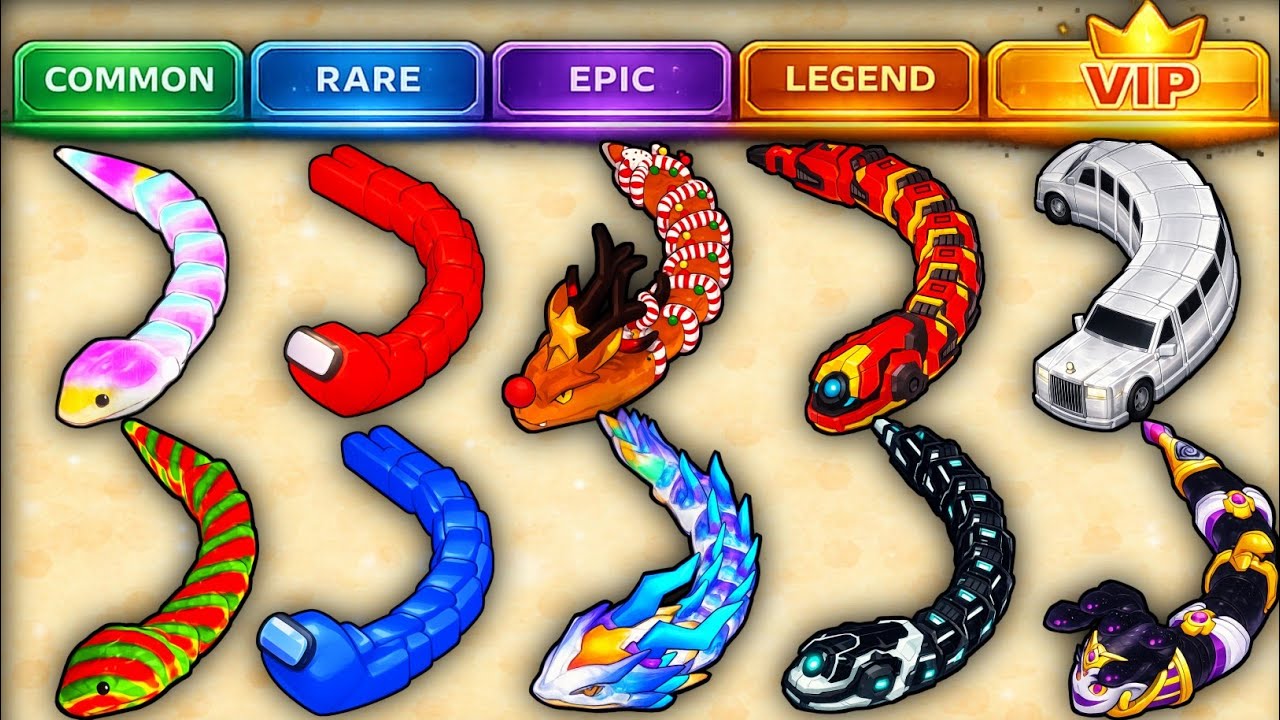 😱SNAKE CLASH IO—COMMON vs RARE vs EPIC vs LEGEND vs VIP | WHICH SNAKE IS ACTUALLY THE STRONGEST?#187