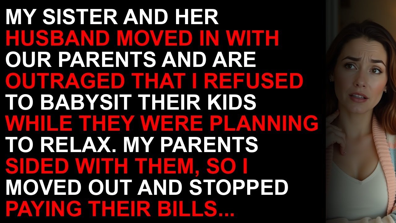 Sister And Her Husband Moved In With Our Parents And Are Outraged I Refused To Babysit Their Kids...