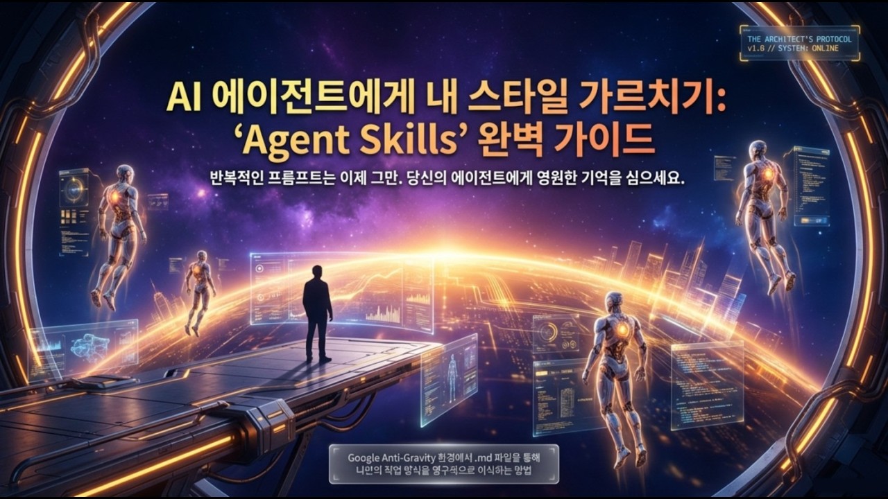 ⁣[Antigravity 14] AI 에이전트에게 내 스타일 가르치기: 'Agent Skills' 완벽 가이드