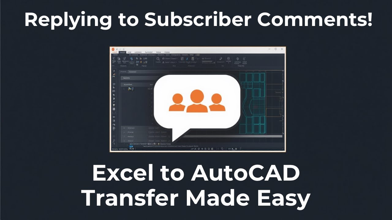 Reply to a Subscriber with detailed video Excel to AutoCad Coordinates 
