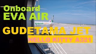 Eva Air Hello Kitty Gudetama Jet A321 In Economy Okinawa To Taipei