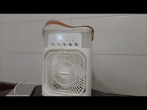 Портативный мини-кондиционер Air Cooler Fun, настольный вентилятор с увлажнителем воздуха Зеленый ACF-9090-Green фото от покупателей 5