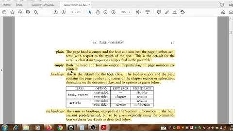 Latex in Simple style   Page Style
