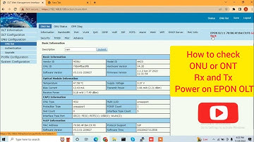 How to check ONU or ONT Rx and Tx Power on EPON OLT