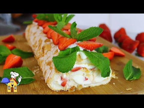 Нежная Вкуснятина к Чаю/ МЕРЕНГОВЫЙ рулет😋!